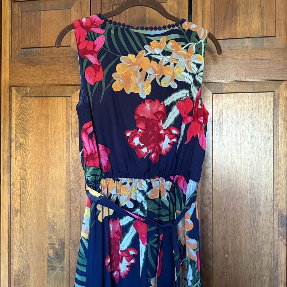 NWT Apt. 9 Navy Floral Maxi High-Low Dress - Picture 4 of 4